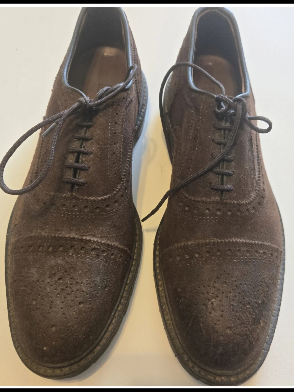 Allen Edmonds Kiowa Wingtip Brogues Brown Distressed Rough Leather Men 9E